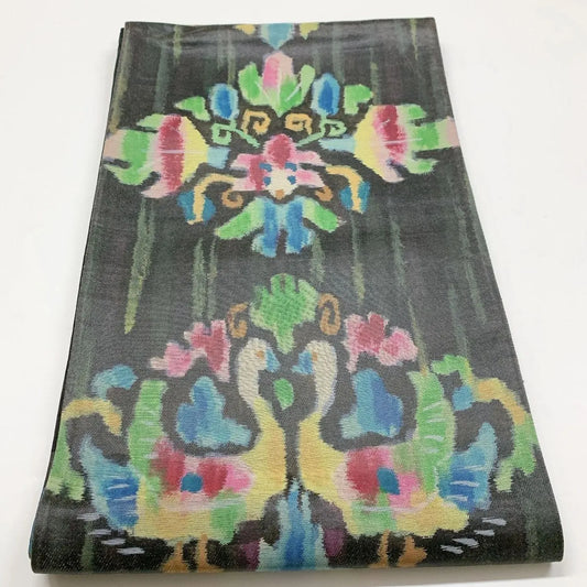 5988# Japanese Vintage Fukuro Obi Belt Kimono Fabric Silk Traditional