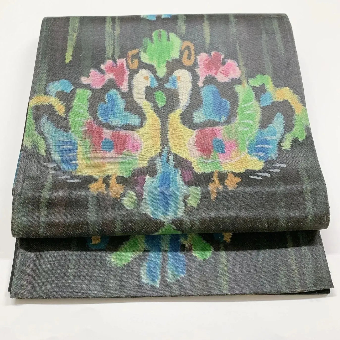 5988# Japanese Vintage Fukuro Obi Belt Kimono Fabric Silk Traditional