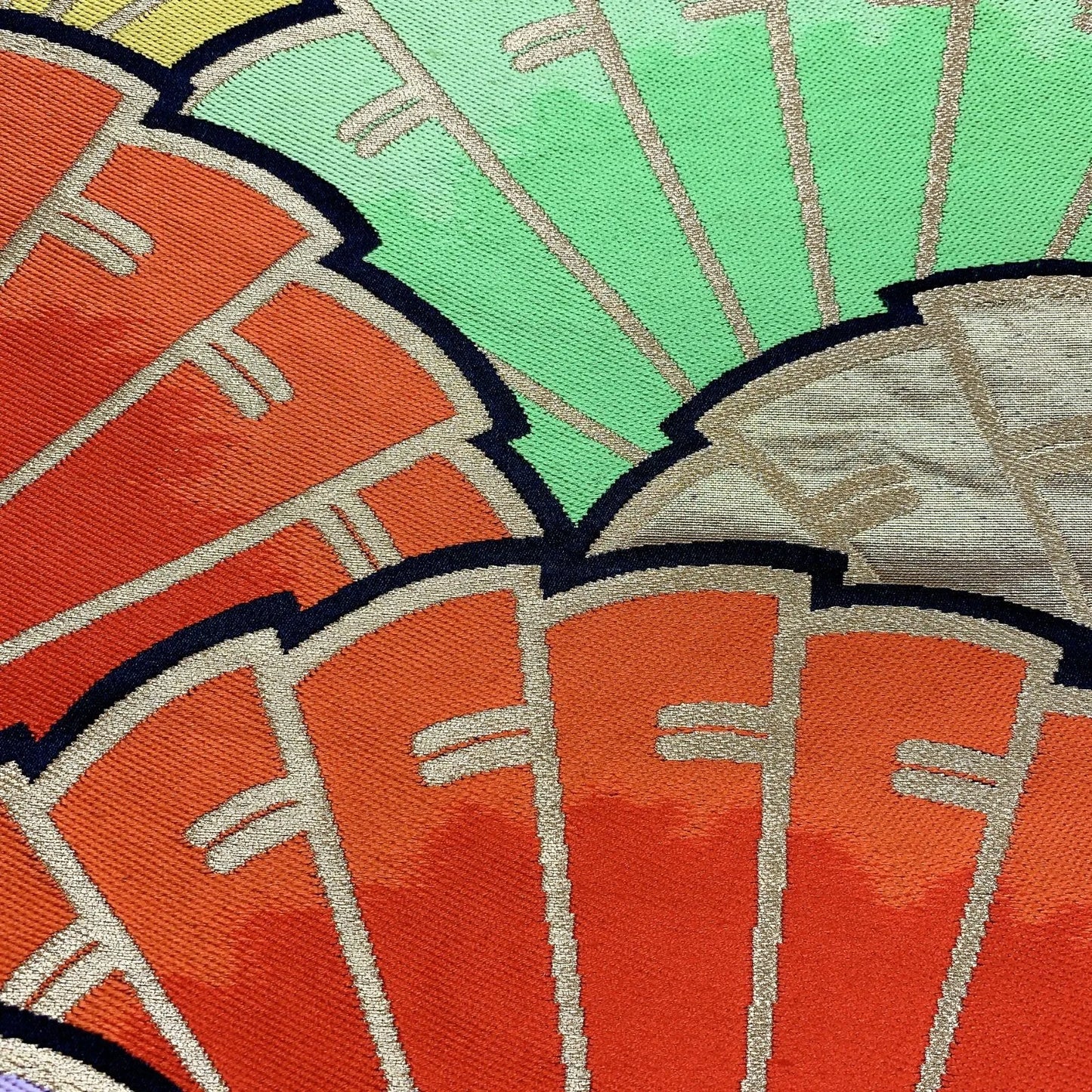 5998# Japanese Vintage Fukuro Obi Belt Kimono Fabric Silk Traditional Untailored