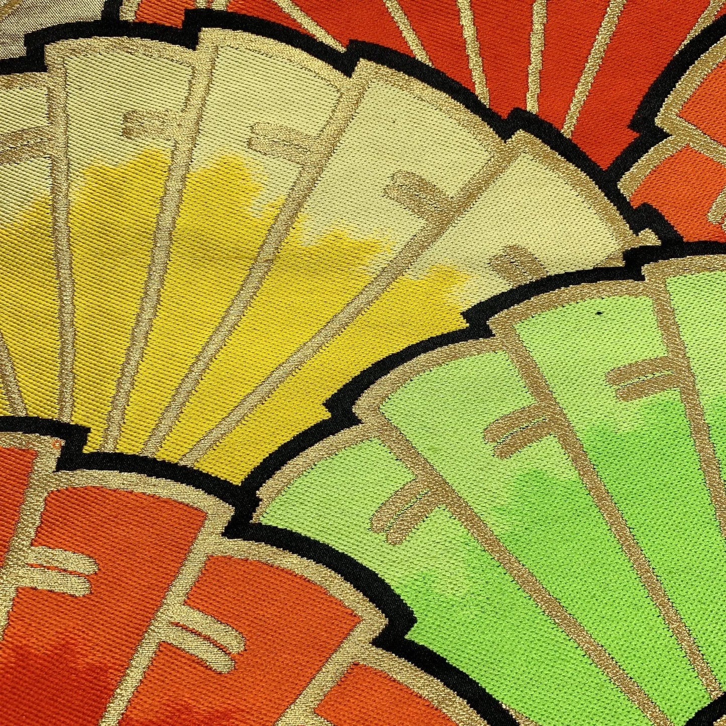 5998# Japanese Vintage Fukuro Obi Belt Kimono Fabric Silk Traditional Untailored