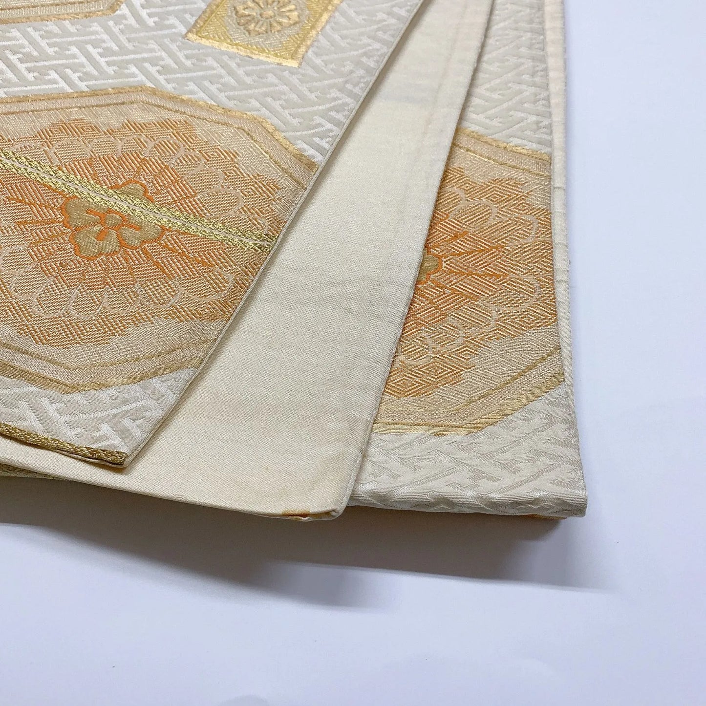 5999# Japanese Vintage Fukuro Obi Belt Kimono Fabric Silk Traditional
