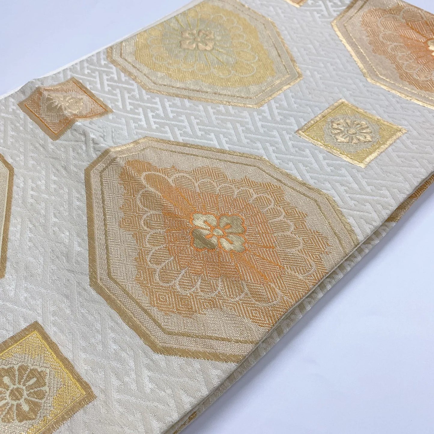 5999# Japanese Vintage Fukuro Obi Belt Kimono Fabric Silk Traditional