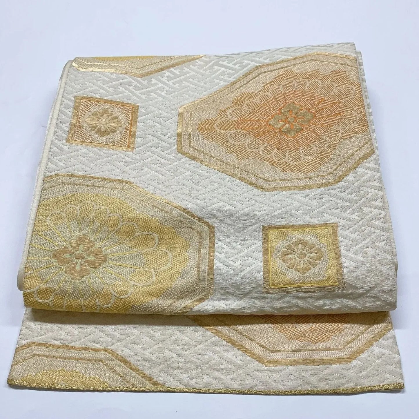 5999# Japanese Vintage Fukuro Obi Belt Kimono Fabric Silk Traditional