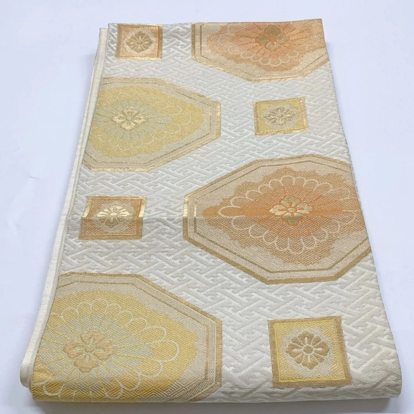 5999# Japanese Vintage Fukuro Obi Belt Kimono Fabric Silk Traditional