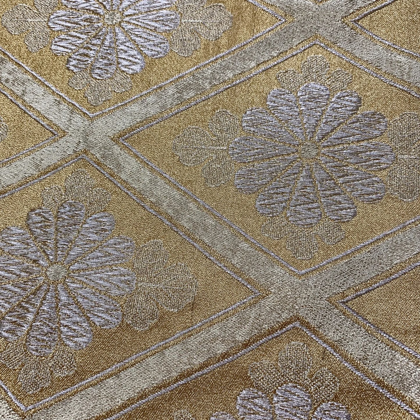 6008# Japanese Vintage Fukuro Obi Belt Kimono Fabric Silk Traditional