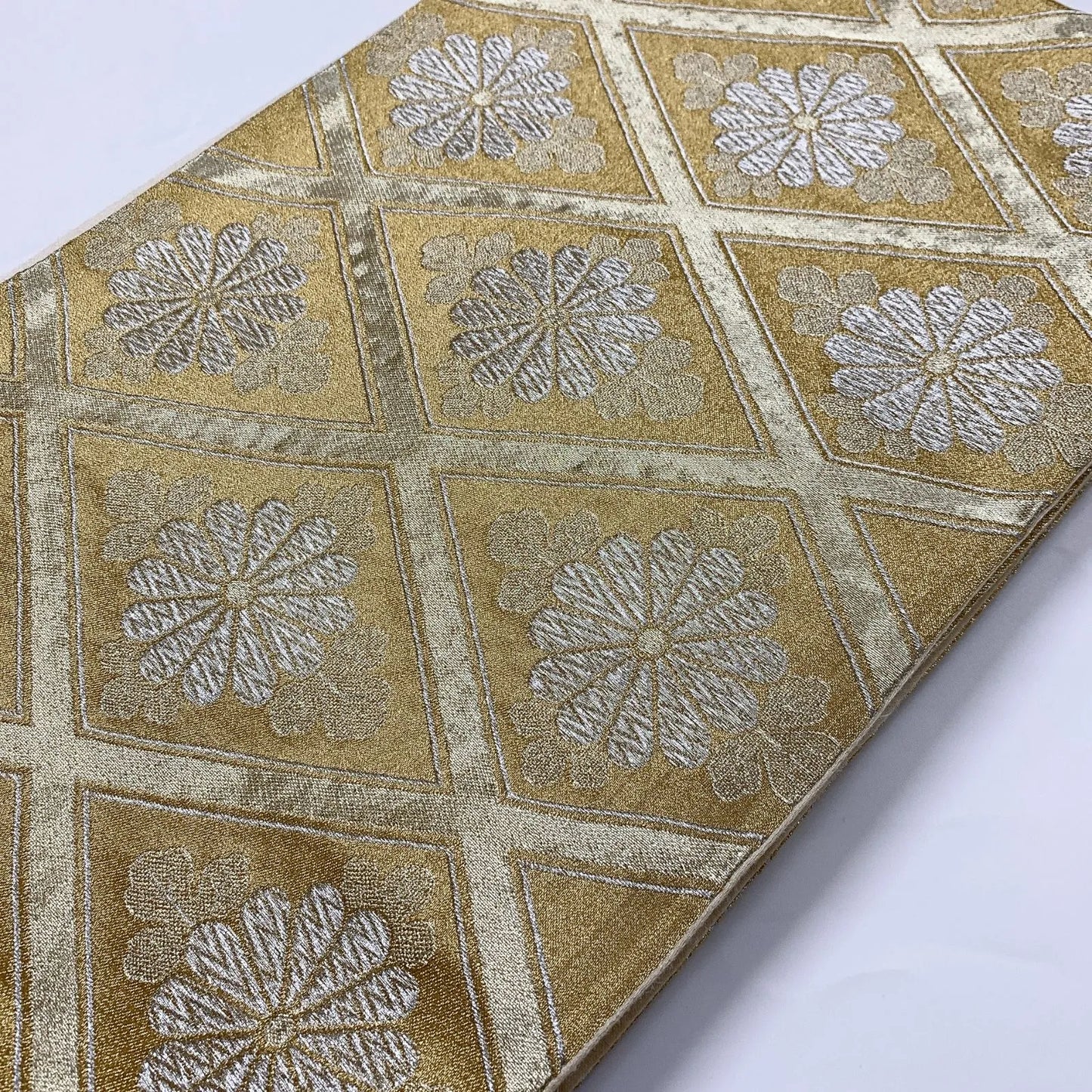 6008# Japanese Vintage Fukuro Obi Belt Kimono Fabric Silk Traditional