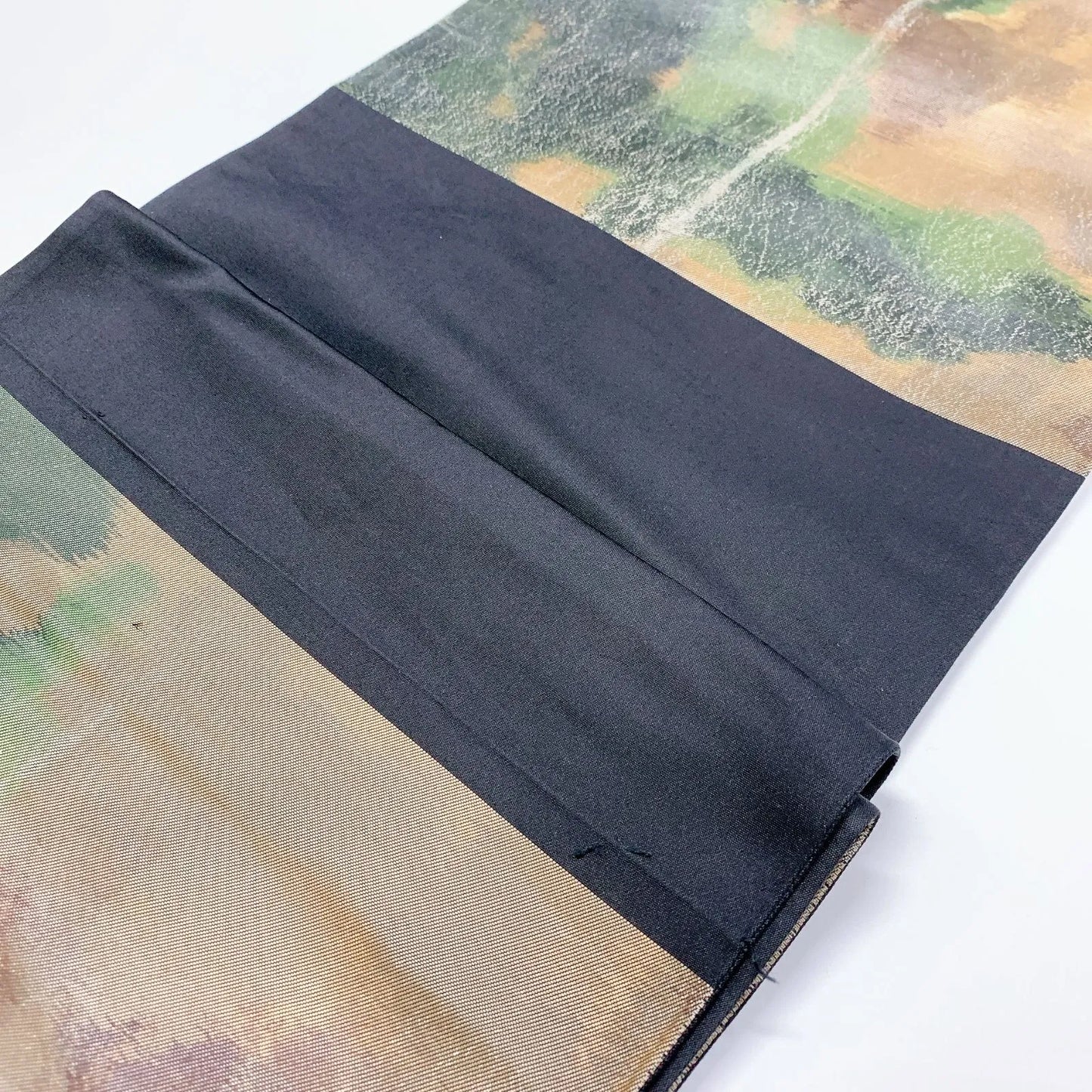 6012# Japanese Vintage Fukuro Obi Belt Kimono Fabric Silk Traditional