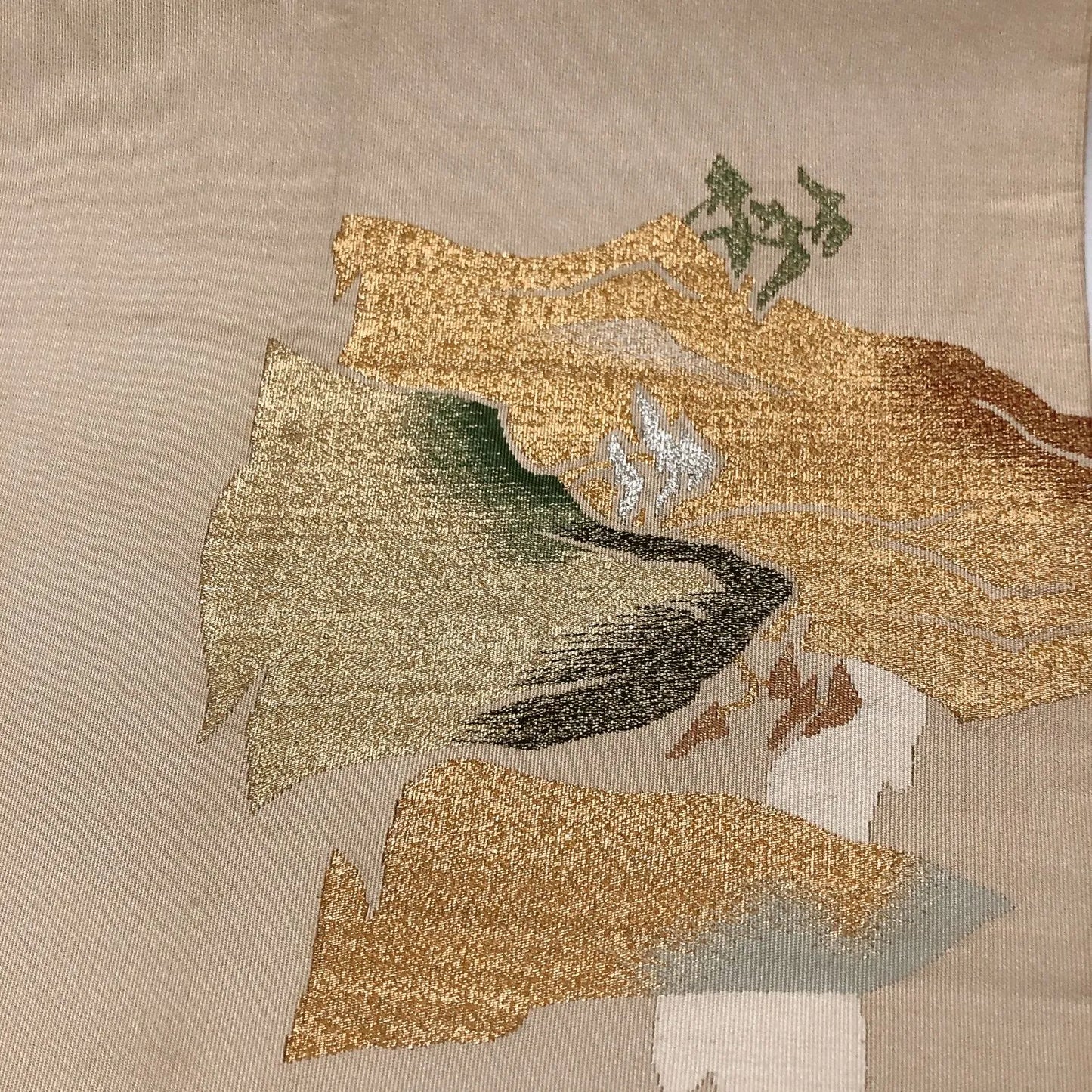 6013# Japanese Vintage Fukuro Obi Belt Kimono Fabric Silk Traditional