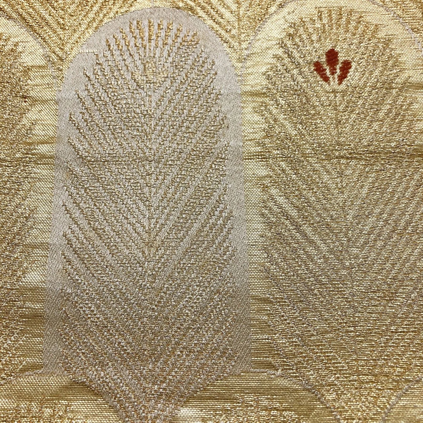 6020# Japanese Vintage Fukuro Obi Belt Kimono Fabric Silk Traditional