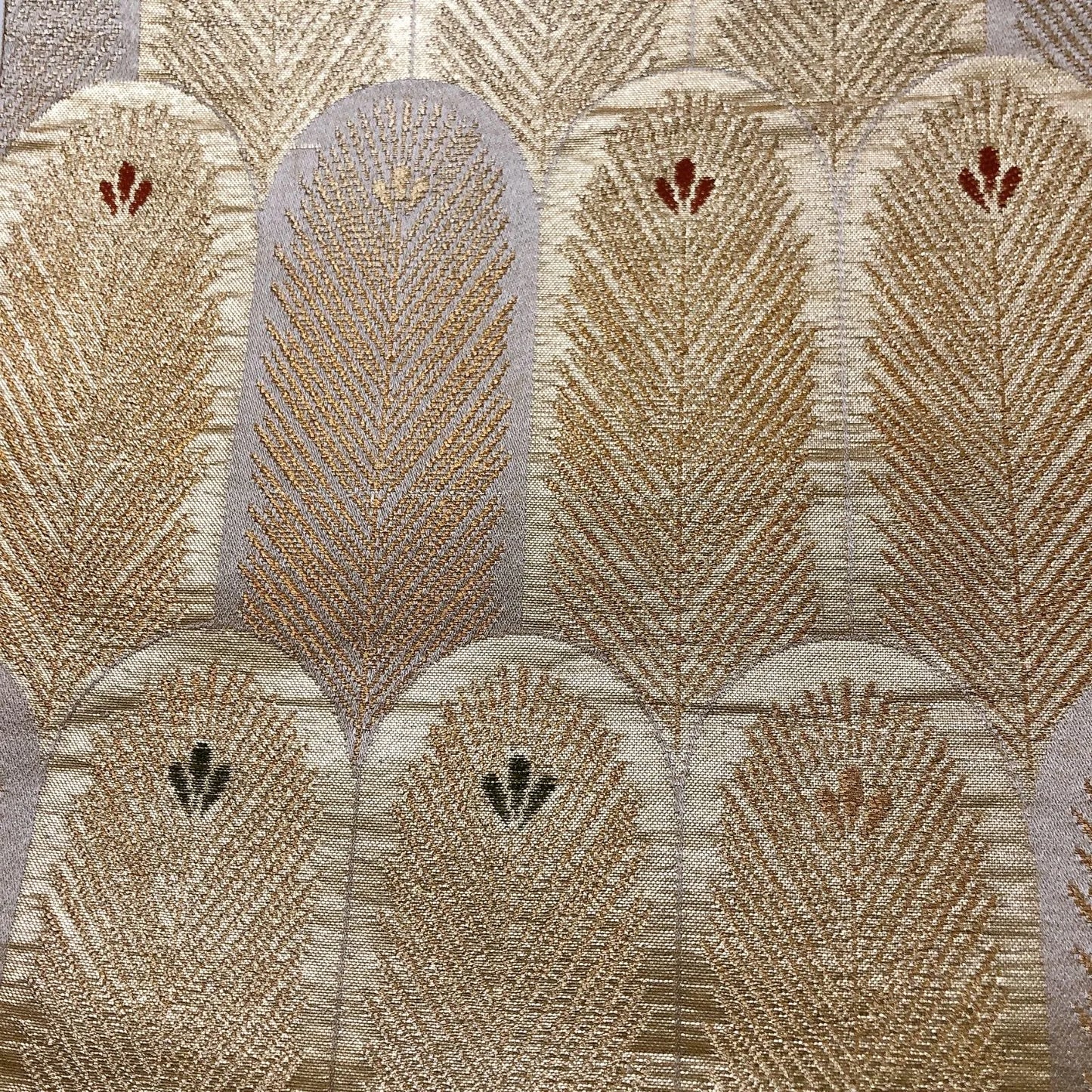 6020# Japanese Vintage Fukuro Obi Belt Kimono Fabric Silk Traditional