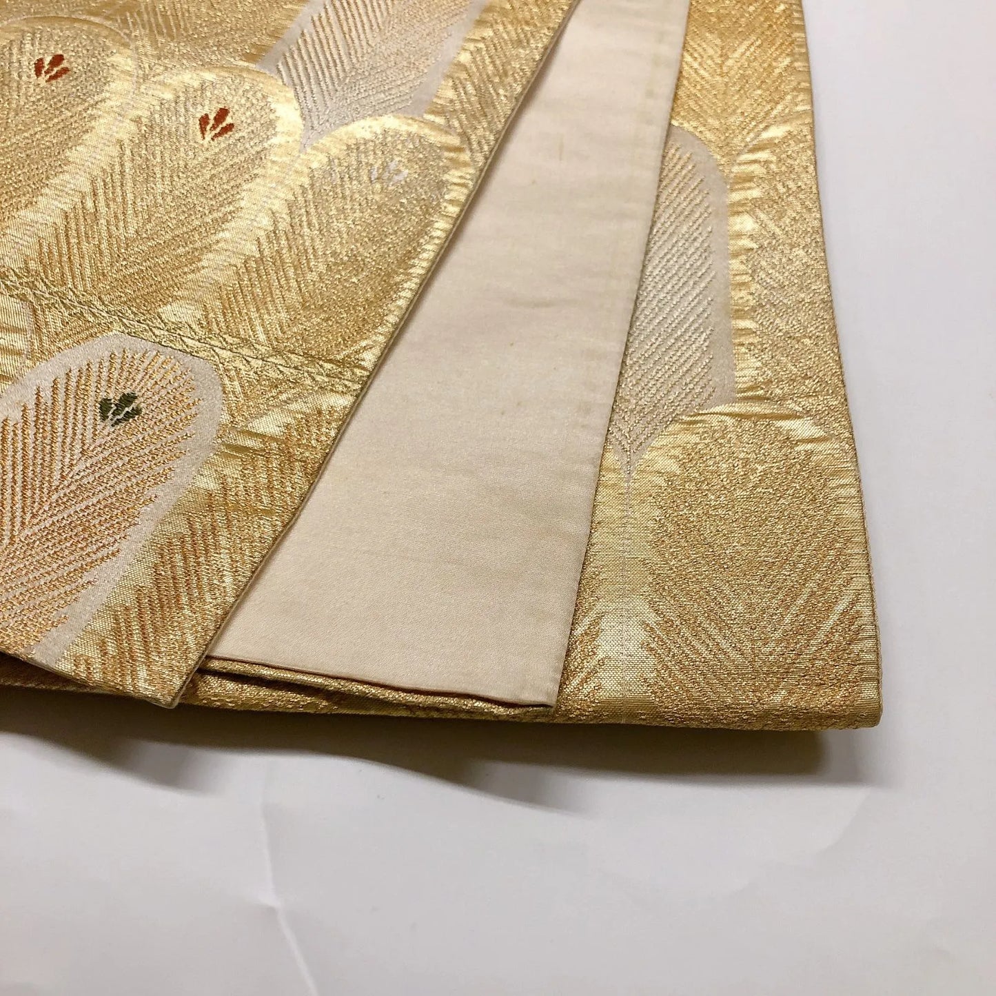 6020# Japanese Vintage Fukuro Obi Belt Kimono Fabric Silk Traditional