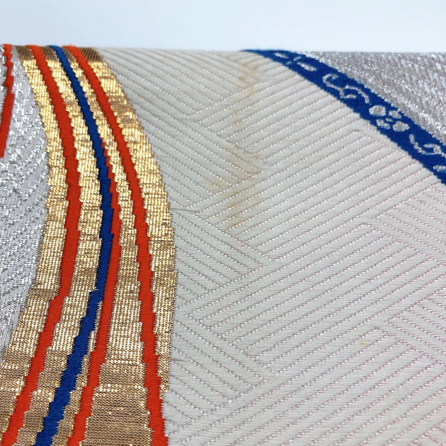 6021# Japanese Vintage Fukuro Obi Belt Kimono Fabric Silk Traditional