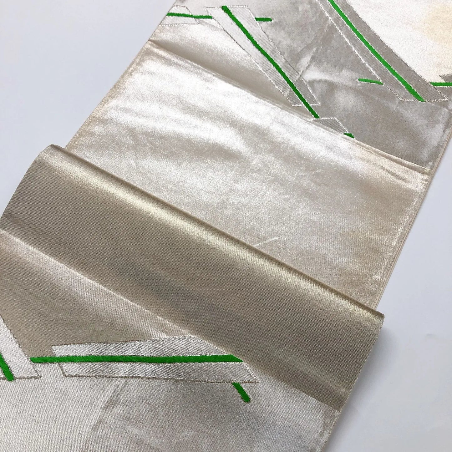 6023# Japanese Vintage Fukuro Obi Belt Kimono Fabric Silk Traditional Untailored