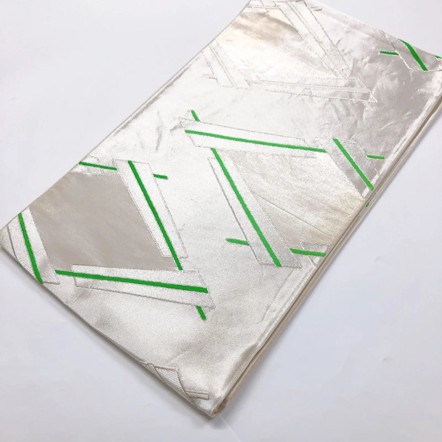 6023# Japanese Vintage Fukuro Obi Belt Kimono Fabric Silk Traditional Untailored