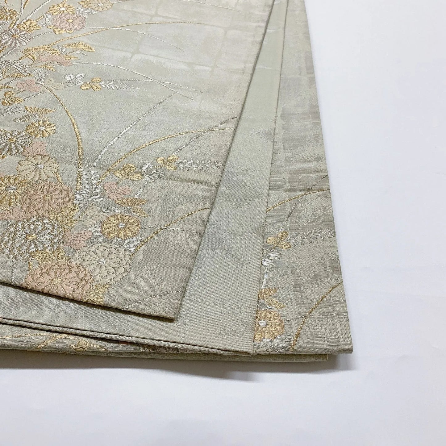 6026# Japanese Vintage Fukuro Obi Belt Kimono Fabric Silk Traditional