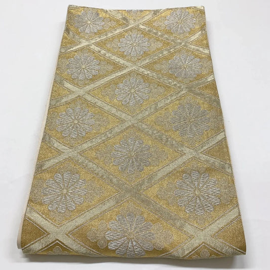 6008# Japanese Vintage Fukuro Obi Belt Kimono Fabric Silk Traditional