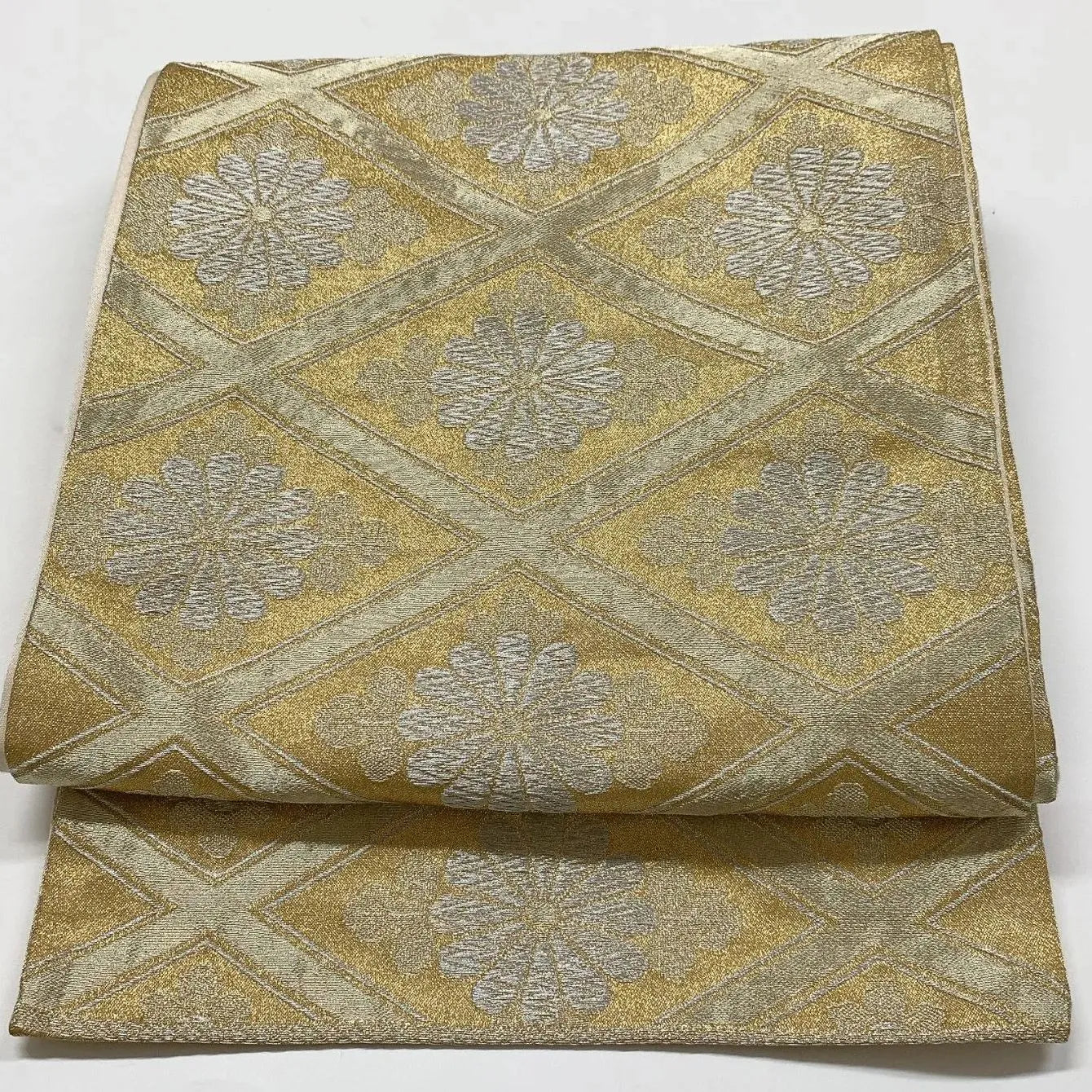 6008# Japanese Vintage Fukuro Obi Belt Kimono Fabric Silk Traditional