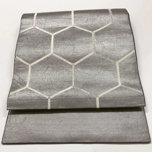 6017# Japanese Vintage Fukuro Obi Belt Kimono Fabric Silk Traditional Summer