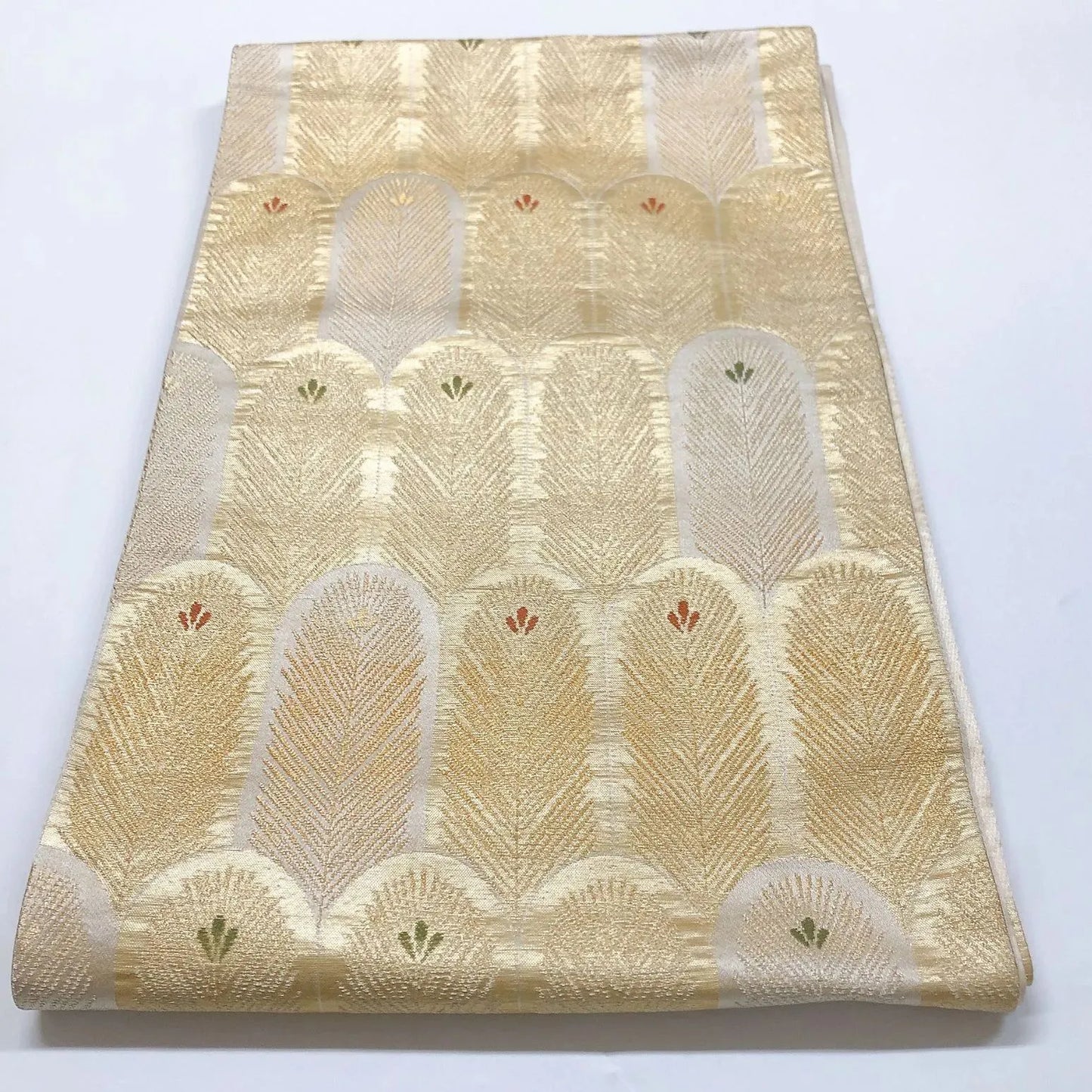 6020# Japanese Vintage Fukuro Obi Belt Kimono Fabric Silk Traditional