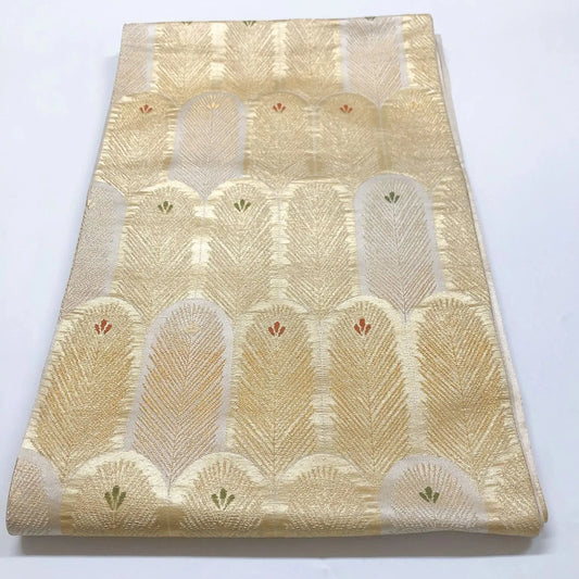 6020# Japanese Vintage Fukuro Obi Belt Kimono Fabric Silk Traditional