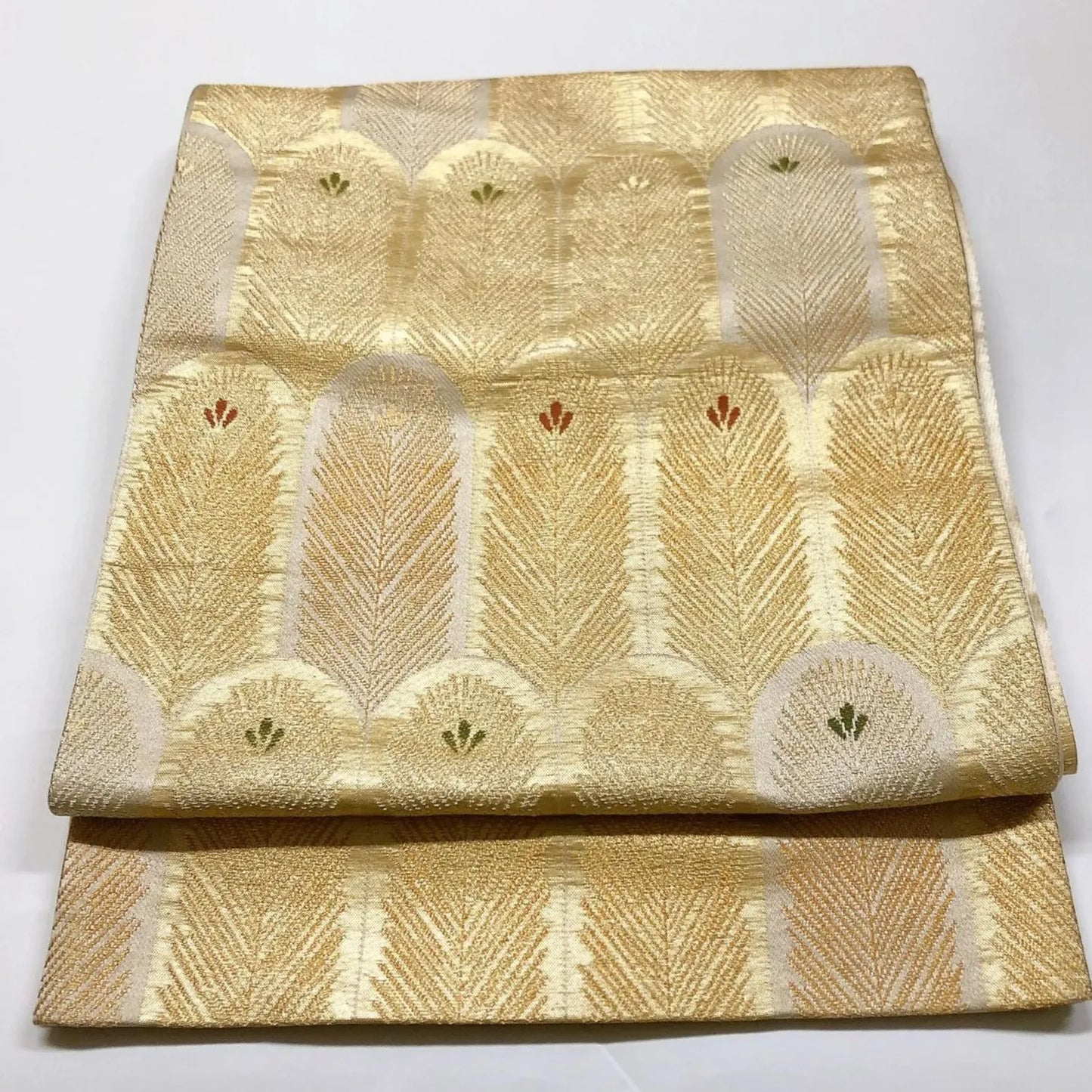 6020# Japanese Vintage Fukuro Obi Belt Kimono Fabric Silk Traditional