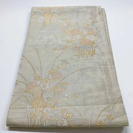 6026# Japanese Vintage Fukuro Obi Belt Kimono Fabric Silk Traditional