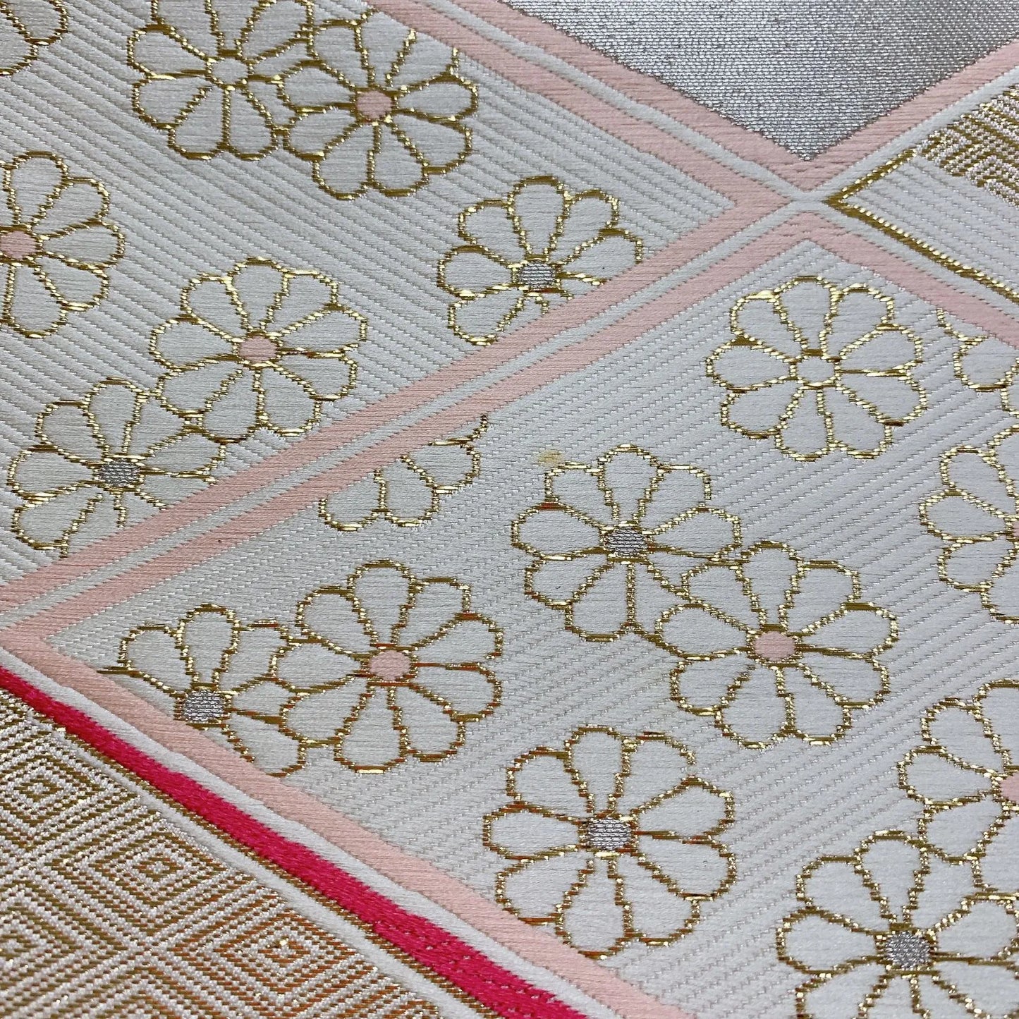 6031# Japanese Vintage Fukuro Obi Belt Kimono Fabric Silk Traditional Untailored