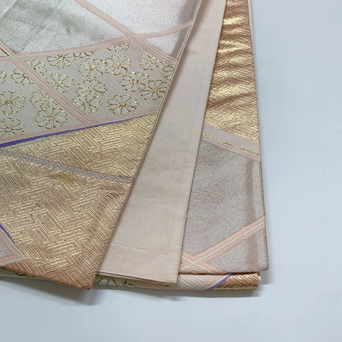 6031# Japanese Vintage Fukuro Obi Belt Kimono Fabric Silk Traditional Untailored