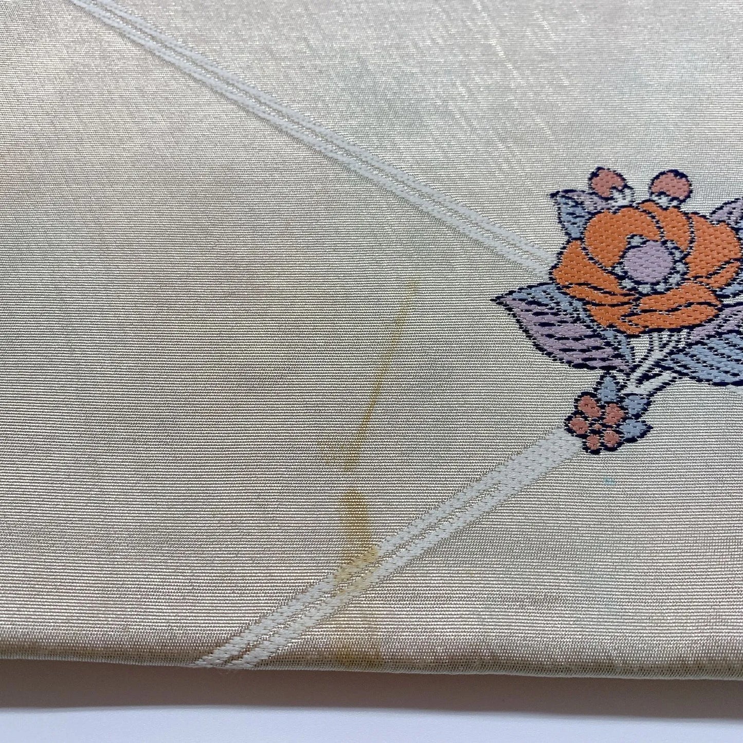 6033# Japanese Vintage Fukuro Obi Belt Kimono Fabric Silk Traditional