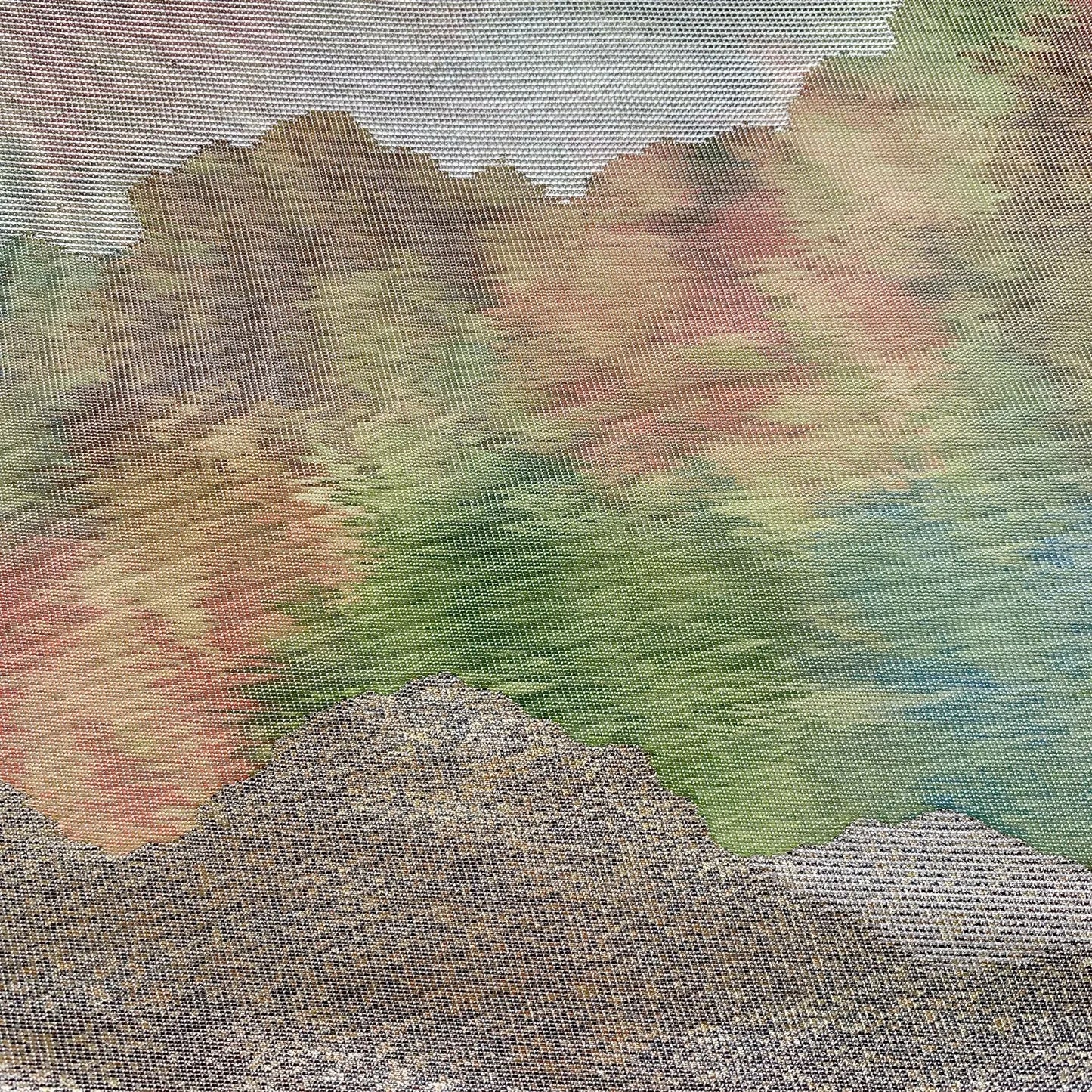 6035# Japanese Vintage Fukuro Obi Belt Kimono Fabric Silk Traditional 　