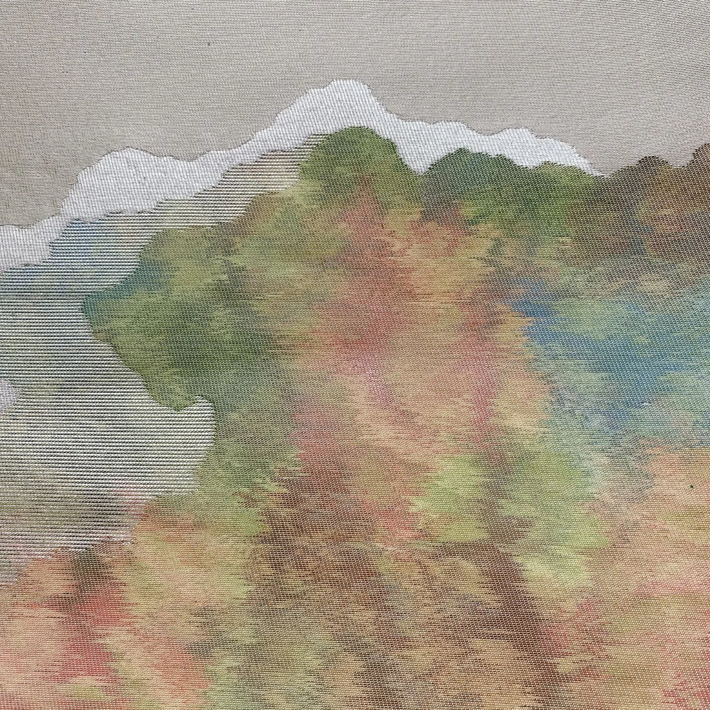 6035# Japanese Vintage Fukuro Obi Belt Kimono Fabric Silk Traditional 　