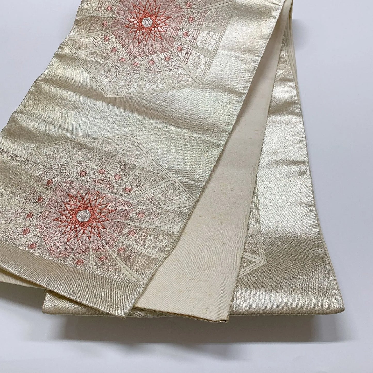 6051# Japanese Vintage Fukuro Obi Belt Kimono Fabric Silk Traditional Untailored