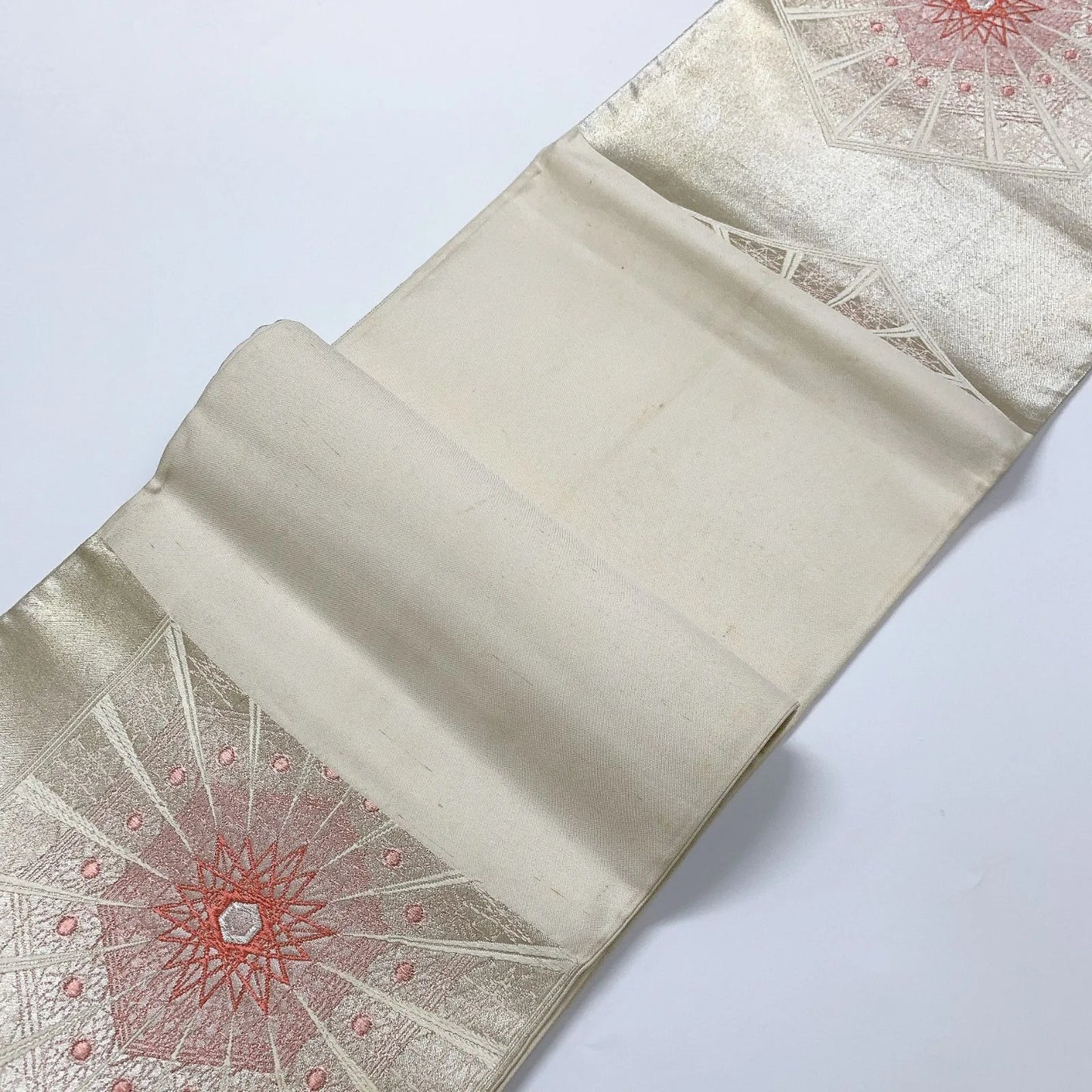 6051# Japanese Vintage Fukuro Obi Belt Kimono Fabric Silk Traditional Untailored