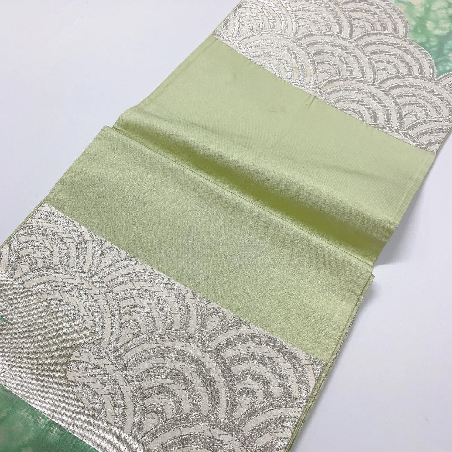 6052# Japanese Vintage Fukuro Obi Belt Kimono Fabric Silk Traditional