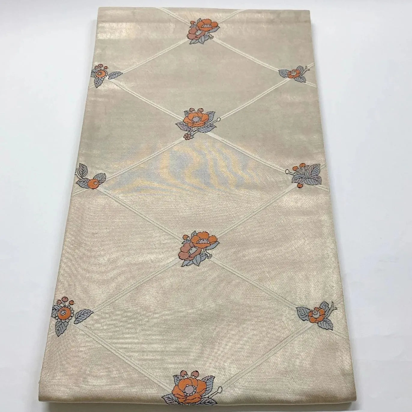 6033# Japanese Vintage Fukuro Obi Belt Kimono Fabric Silk Traditional