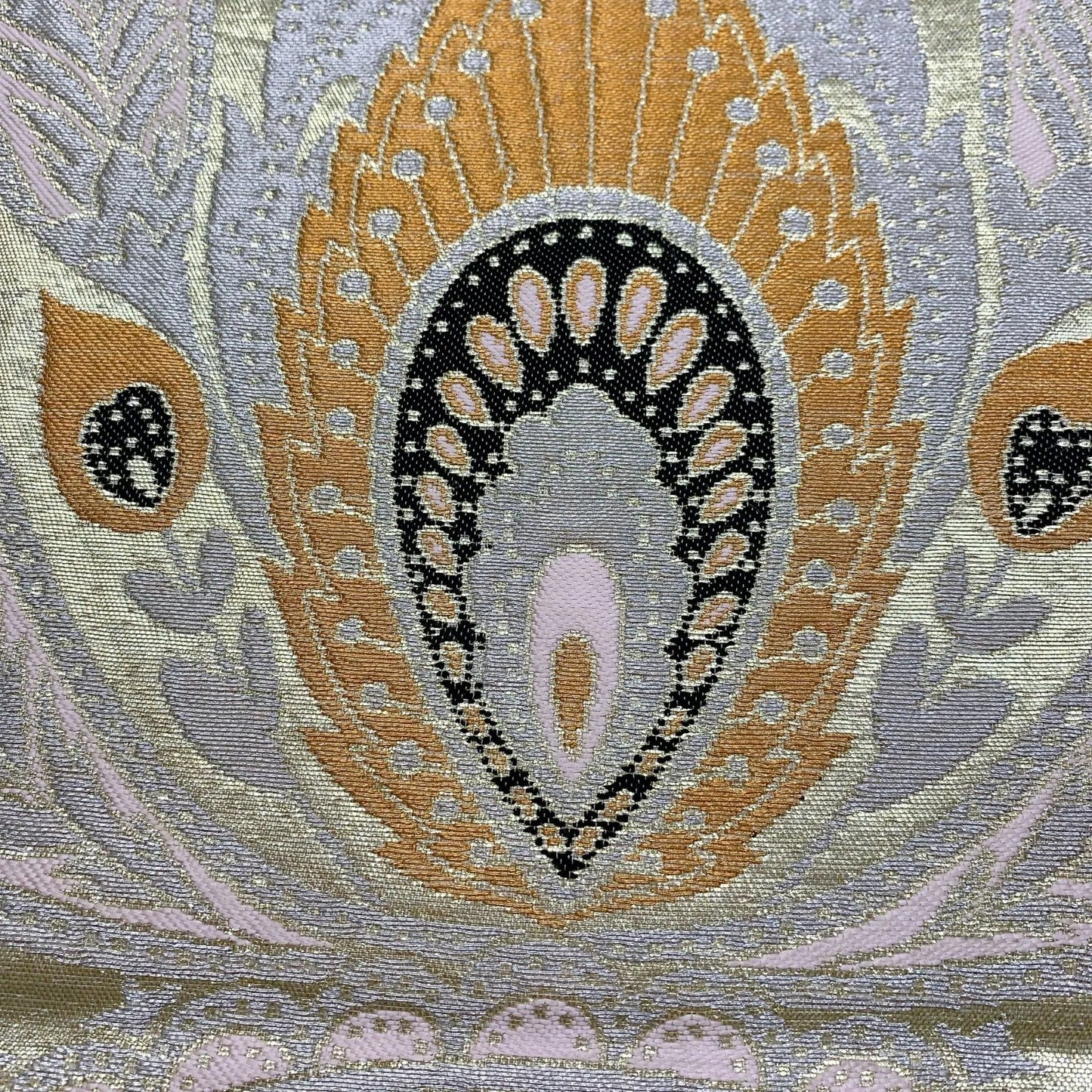 6055# Japanese Vintage Fukuro Obi Belt Kimono Fabric Silk Traditional Untailored