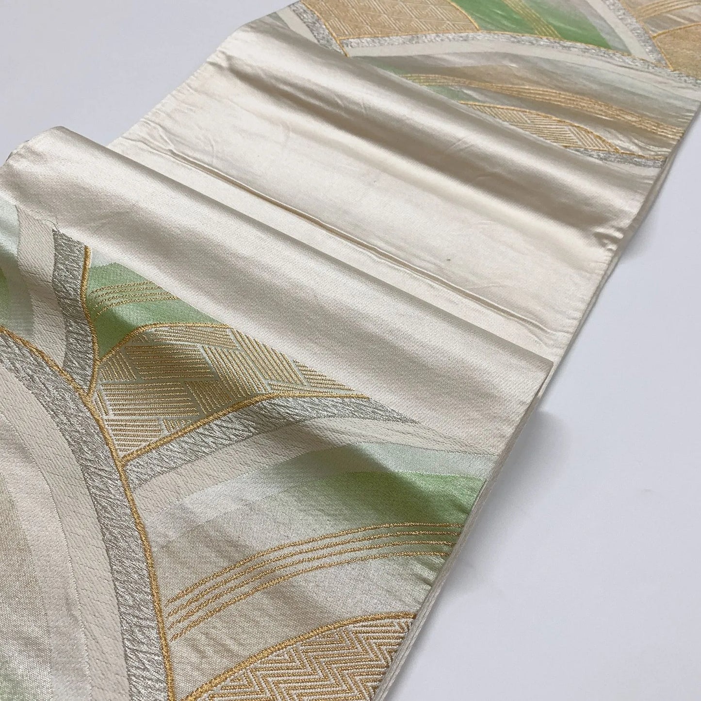 6064# Japanese Vintage Fukuro Obi Belt Kimono Fabric Silk Traditional Untailored　