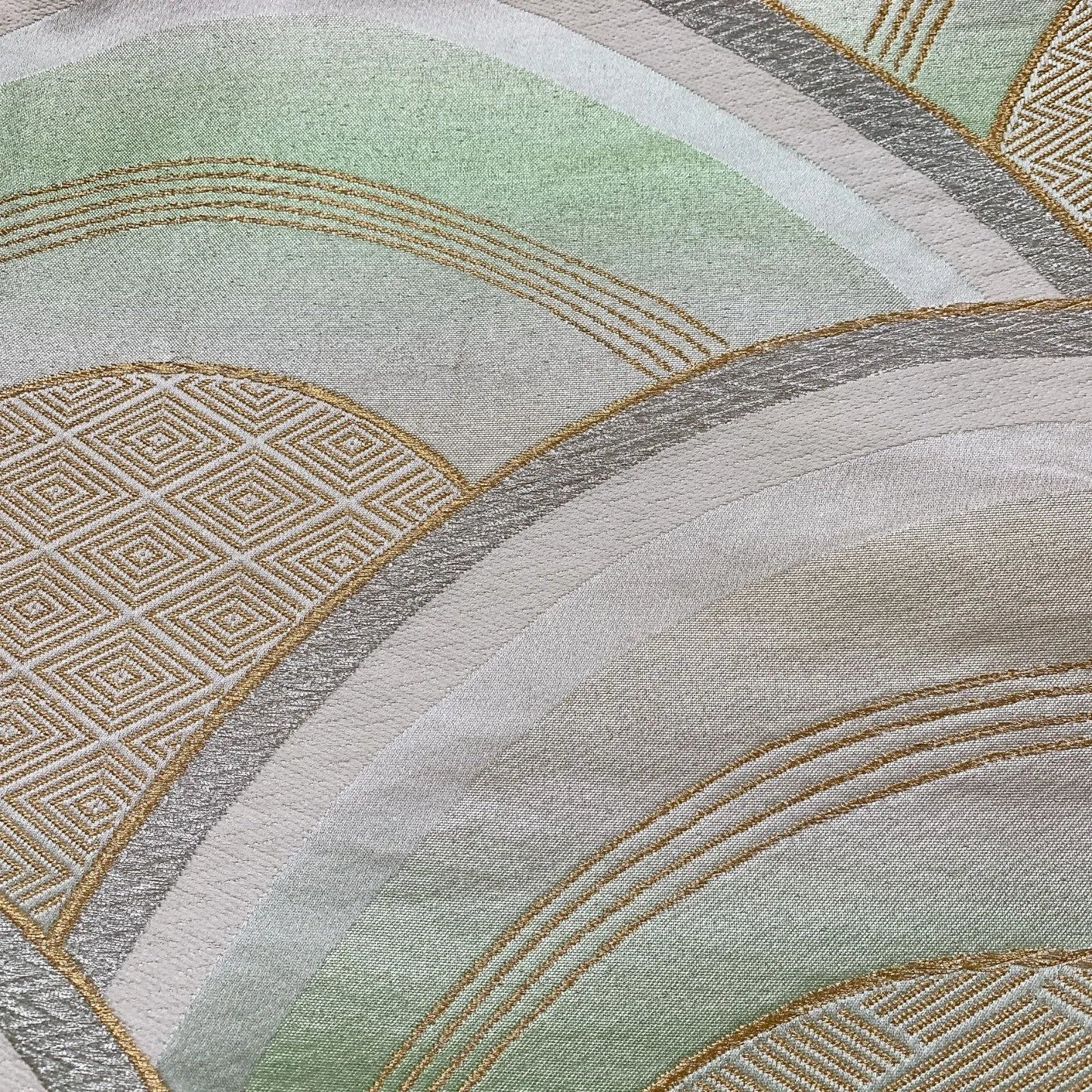 6064# Japanese Vintage Fukuro Obi Belt Kimono Fabric Silk Traditional Untailored　