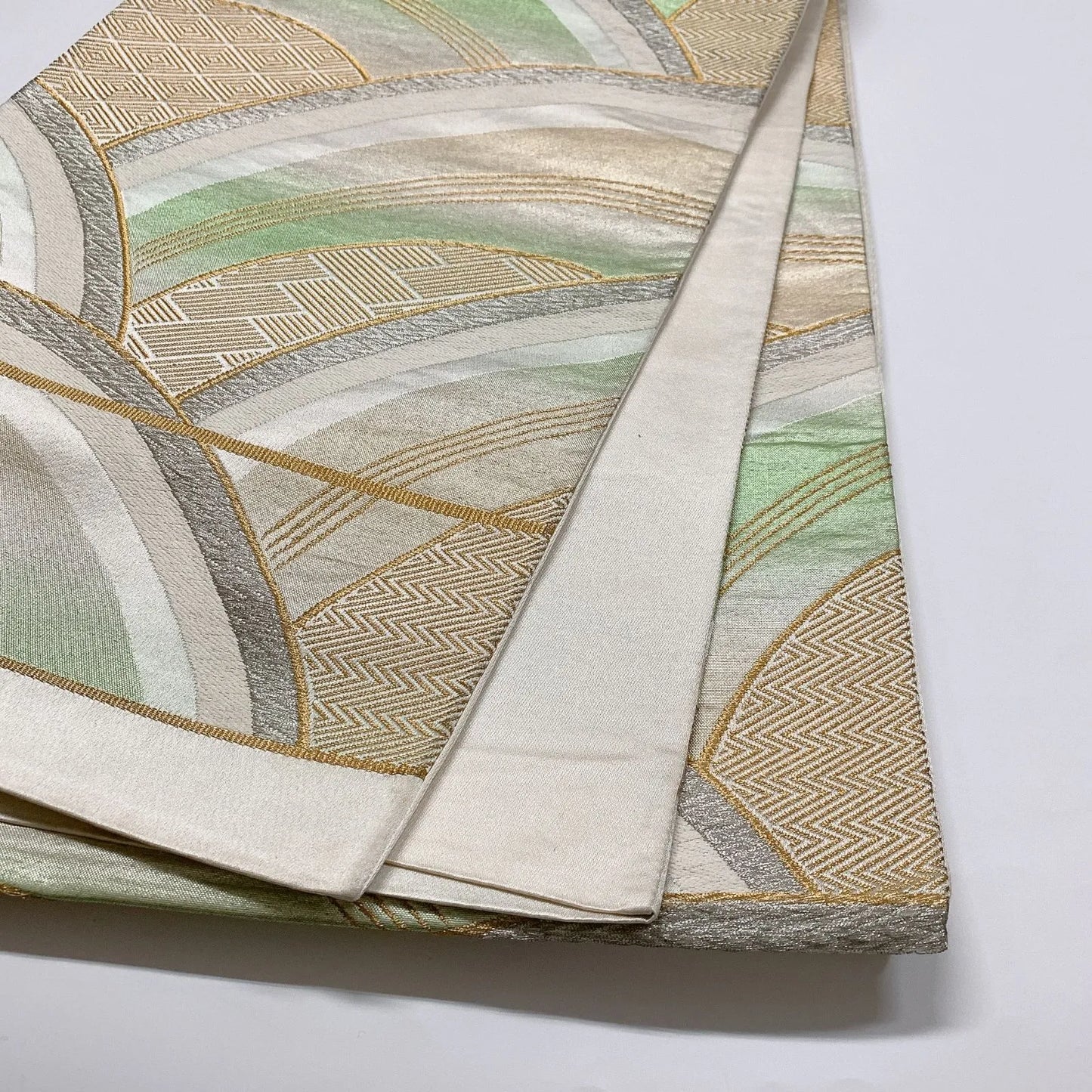 6064# Japanese Vintage Fukuro Obi Belt Kimono Fabric Silk Traditional Untailored　