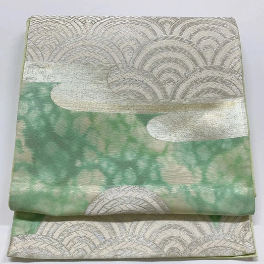 6052# Japanese Vintage Fukuro Obi Belt Kimono Fabric Silk Traditional