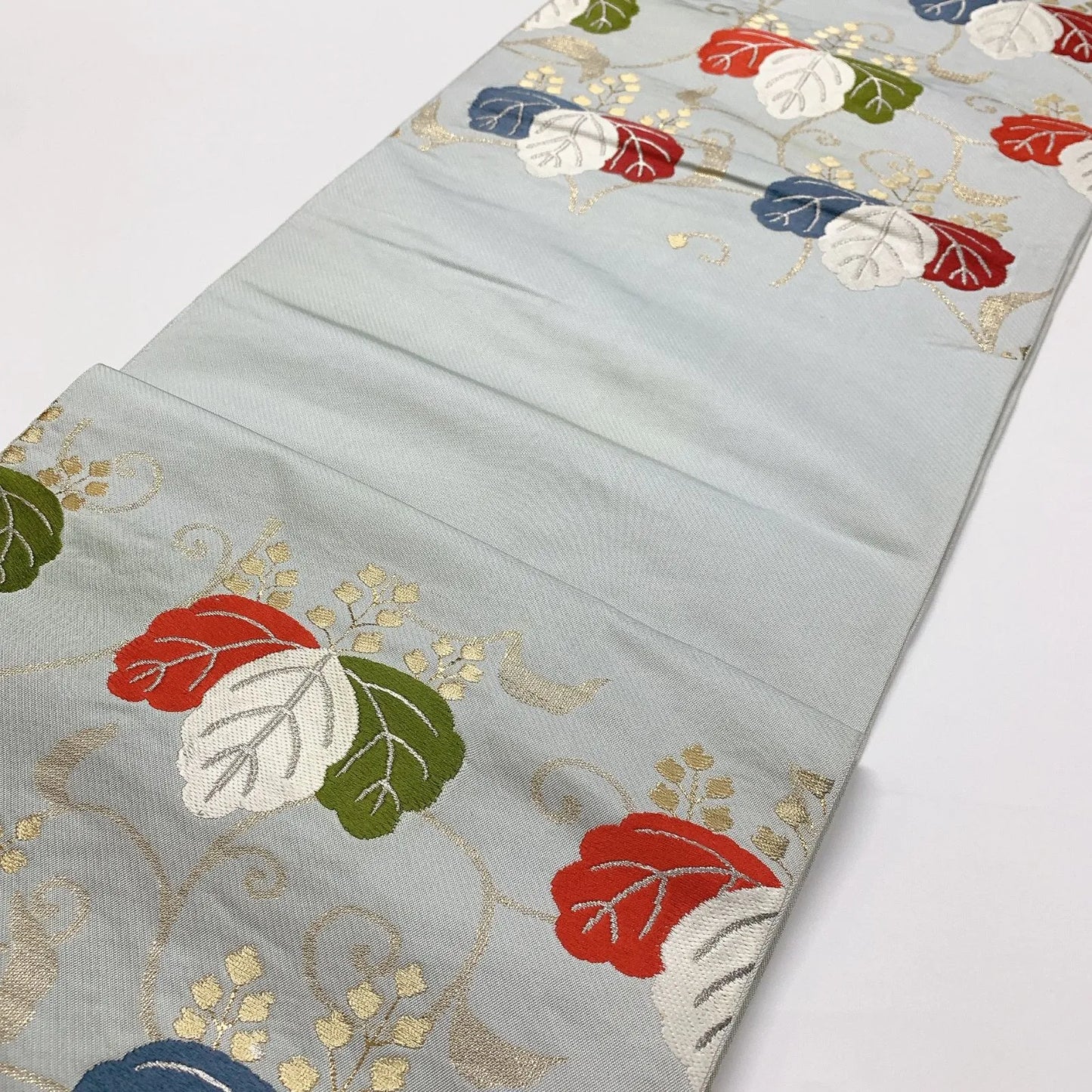 6073# Japanese Vintage Fukuro Obi Belt Kimono Fabric Silk Traditional