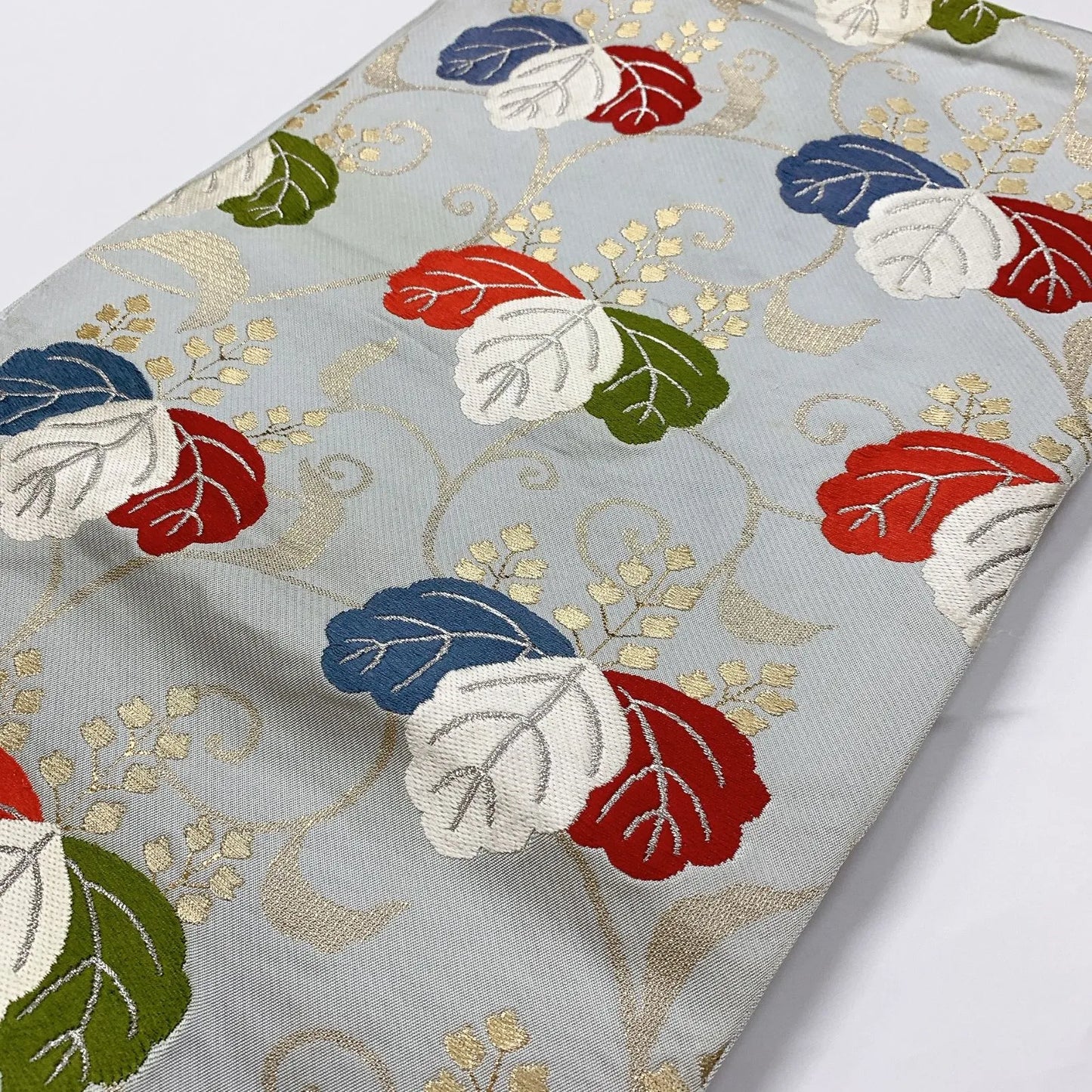 6073# Japanese Vintage Fukuro Obi Belt Kimono Fabric Silk Traditional