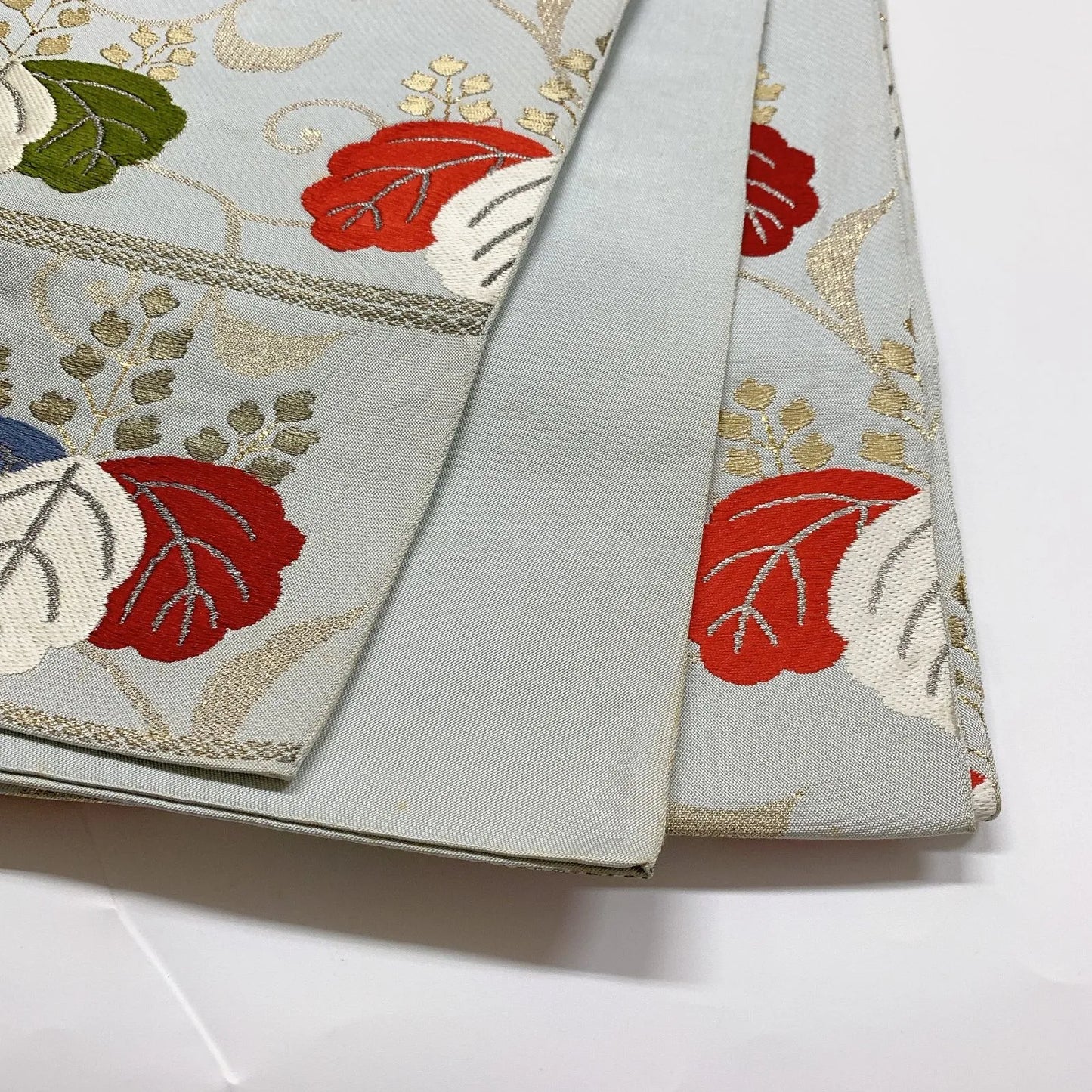 6073# Japanese Vintage Fukuro Obi Belt Kimono Fabric Silk Traditional