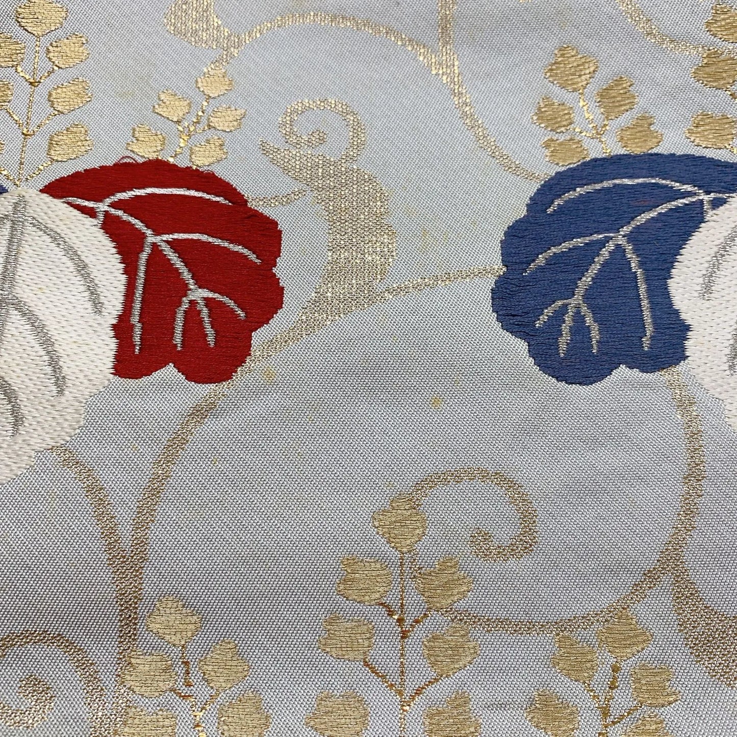 6073# Japanese Vintage Fukuro Obi Belt Kimono Fabric Silk Traditional