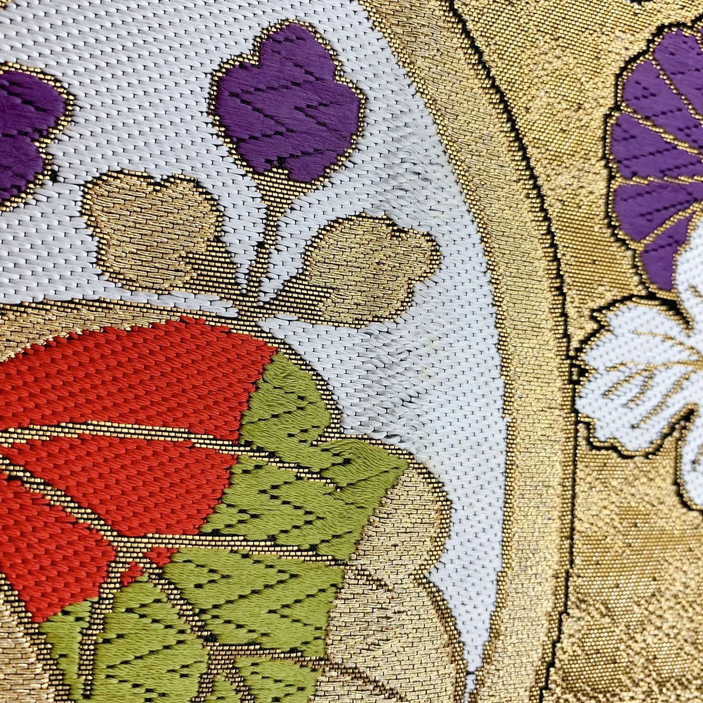 6083# Japanese Vintage Fukuro Obi Belt Kimono Fabric Silk Traditional Untailored