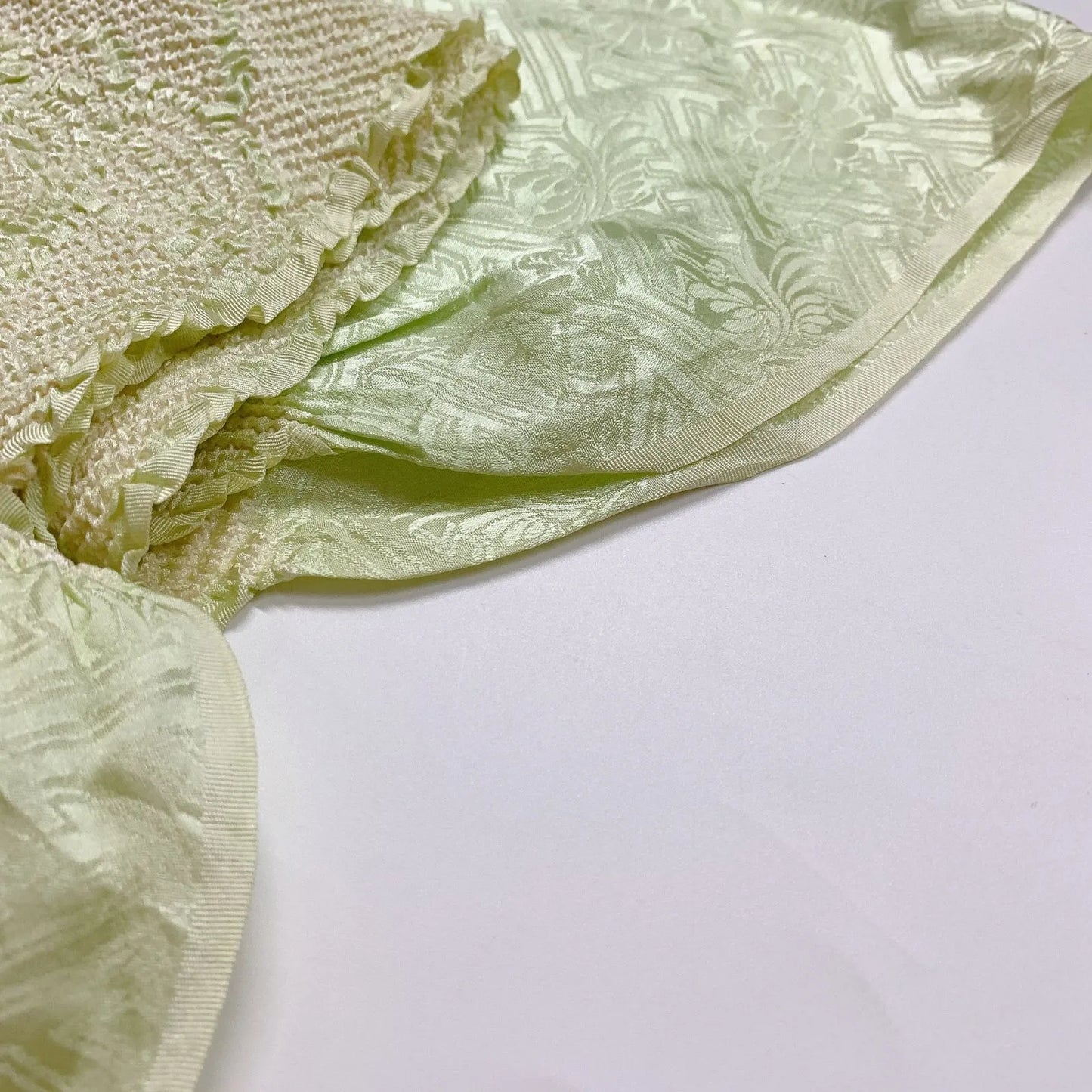 6380# Japanese Kimono Accessory Obiage and Obijime 2-piece Set Silk Shibori