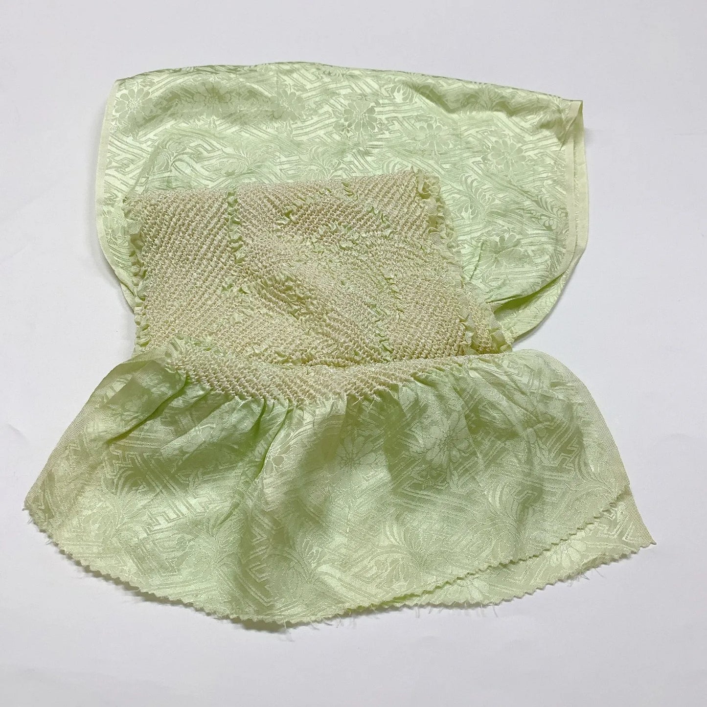 6380# Japanese Kimono Accessory Obiage and Obijime 2-piece Set Silk Shibori