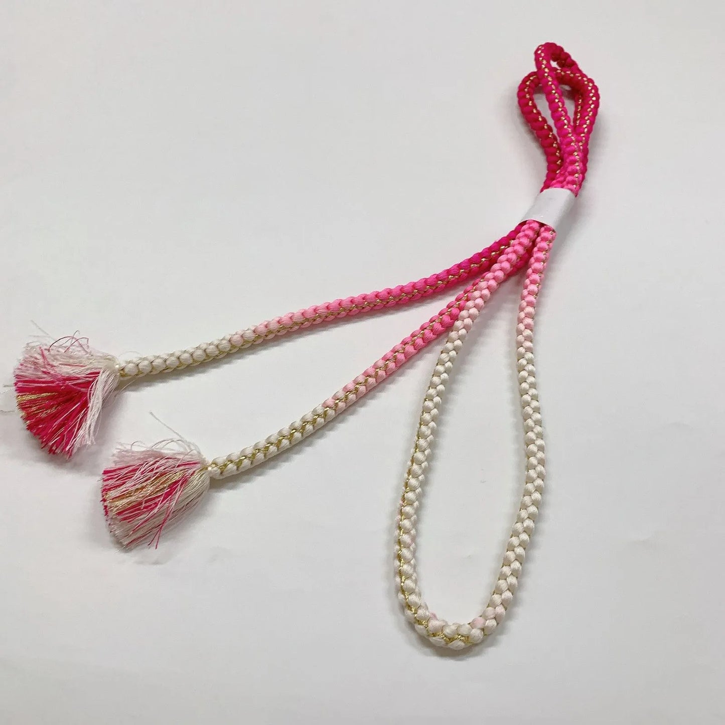 6381# Japanese Kimono Accessory Obiage and Obijime 2-piece Set Silk Shibori