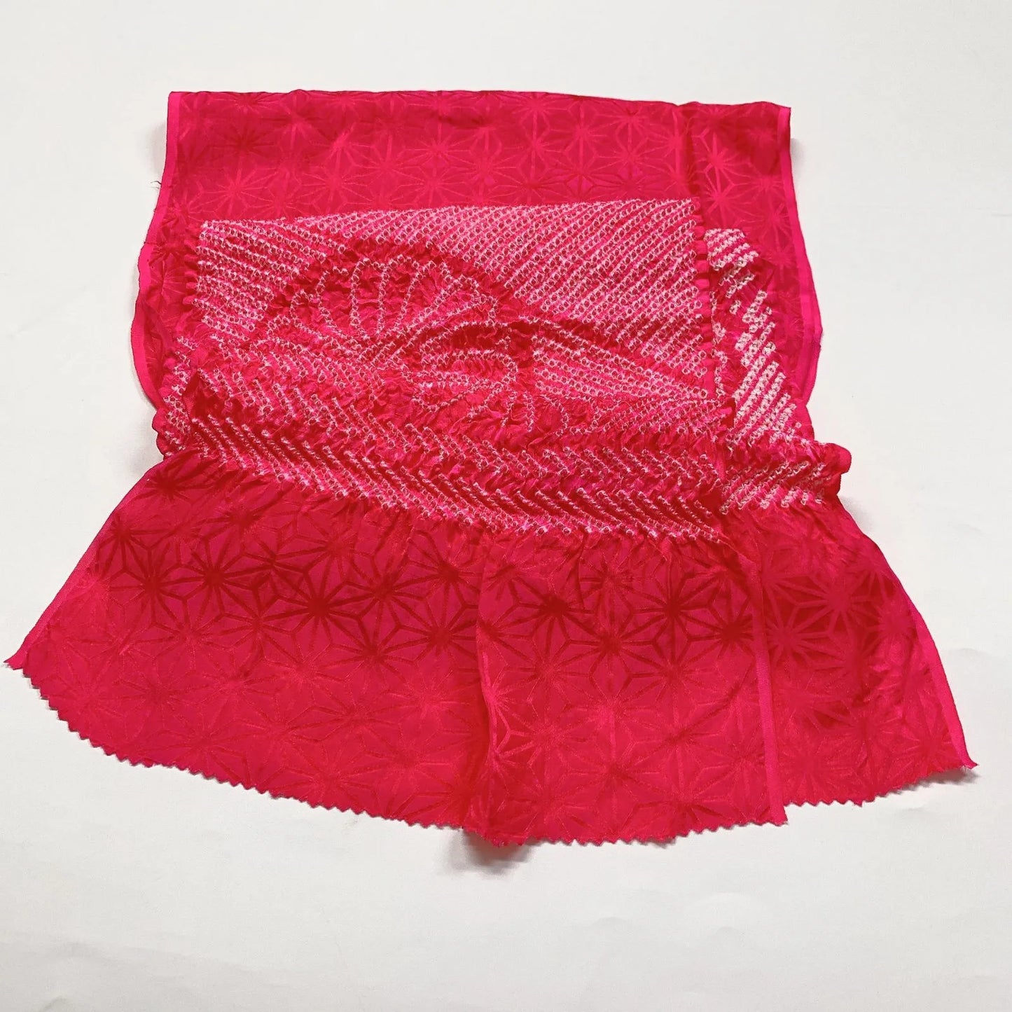 6381# Japanese Kimono Accessory Obiage and Obijime 2-piece Set Silk Shibori