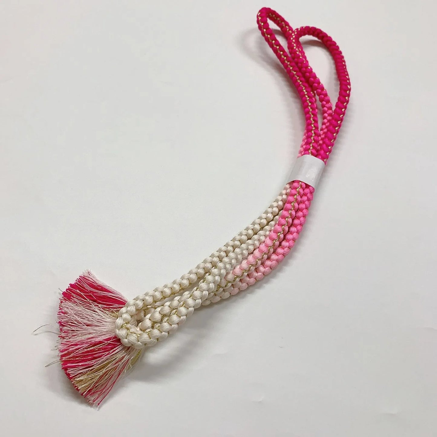 6381# Japanese Kimono Accessory Obiage and Obijime 2-piece Set Silk Shibori